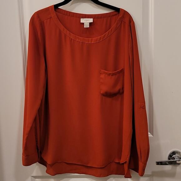 Burnt Orange Blouse EUC - Picture 1 of 3